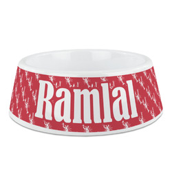Crawfish Plastic Dog Bowl - Medium (Personalized)
