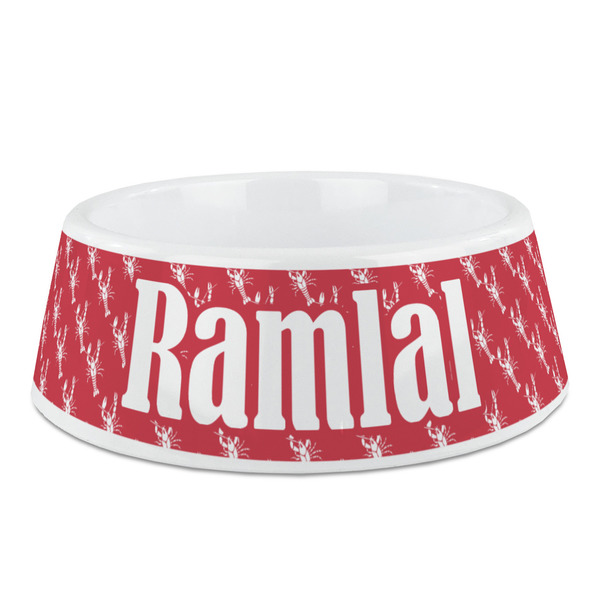 Custom Crawfish Plastic Dog Bowl - Medium (Personalized)