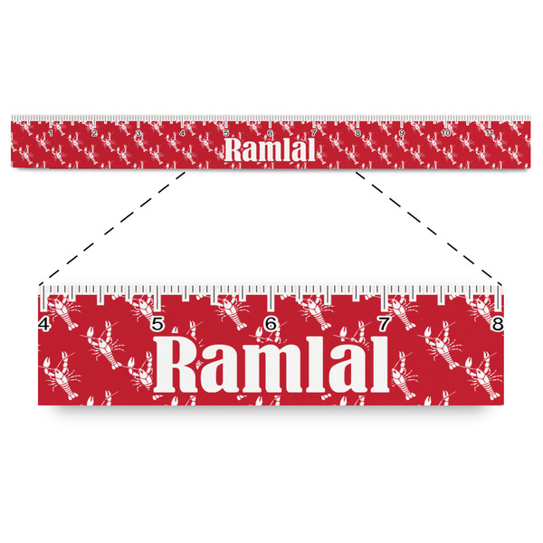 Custom Crawfish Plastic Ruler - 12" (Personalized)