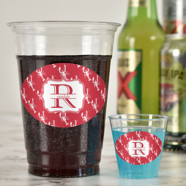 Crawfish Plastic Shot Glasses - In Context