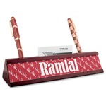 Crawfish Red Mahogany Nameplate with Business Card Holder (Personalized)