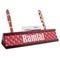Crawfish Red Mahogany Nameplate with Business Card Holder (Personalized)