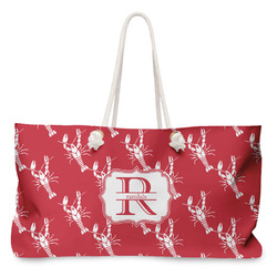 Crawfish Large Tote Bag with Rope Handles (Personalized)