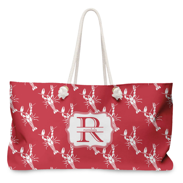 Custom Crawfish Large Tote Bag with Rope Handles (Personalized)