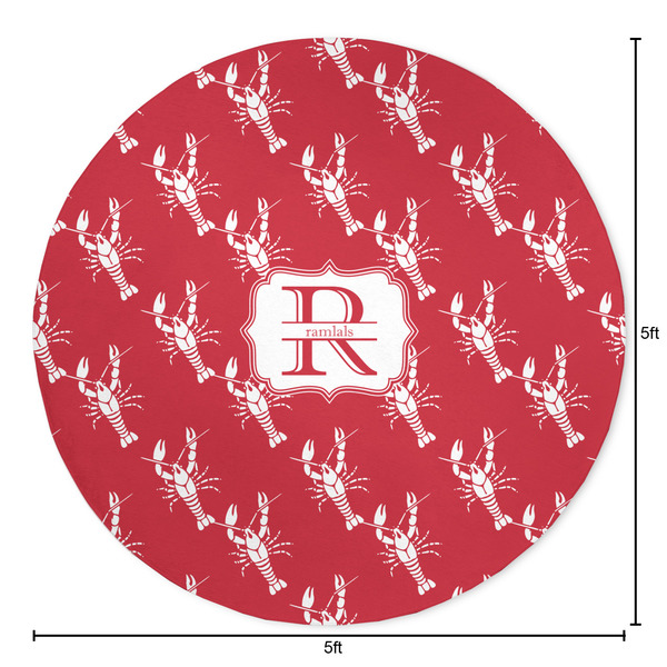 Crawfish Round Area Rug - Size