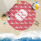 Crawfish Round Beach Towel Lifestyle