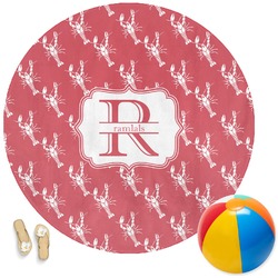 Crawfish Round Beach Towel (Personalized)