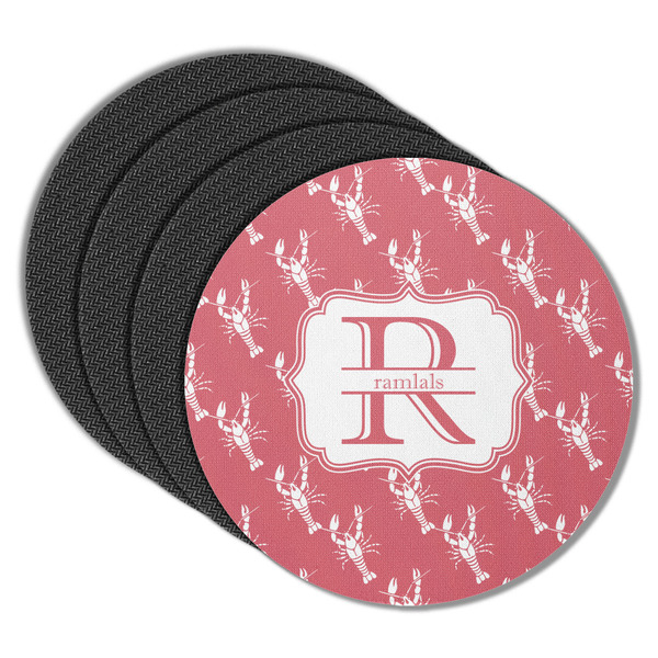 Crawfish Round Coaster Rubber Back - Main