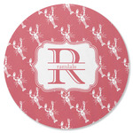 Crawfish Round Rubber Backed Coaster (Personalized)