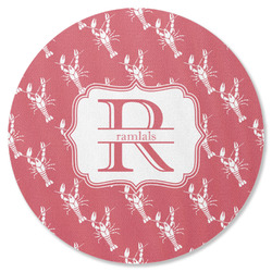 Crawfish Round Rubber Backed Coaster (Personalized)