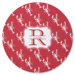 Crawfish Round Rubber Backed Coaster (Personalized)