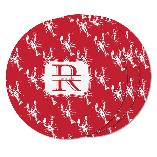 Crawfish Round Fridge Magnet - THREE