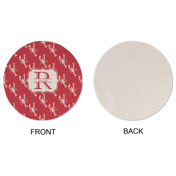 Crawfish Round Linen Placemats - APPROVAL (single sided)