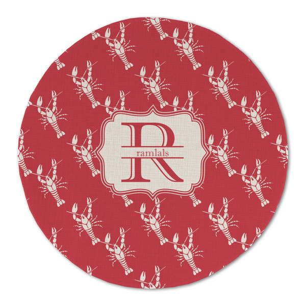 Crawfish Round Linen Placemats - FRONT (Double Sided)