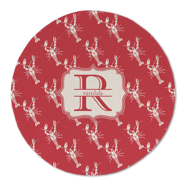 Crawfish Round Linen Placemats - FRONT (Single Sided)