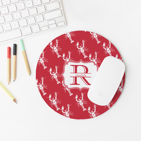 Crawfish Round Mousepad - LIFESTYLE 2