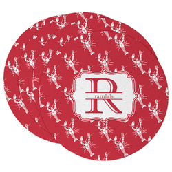 Crawfish Round Paper Coasters w/ Name and Initial