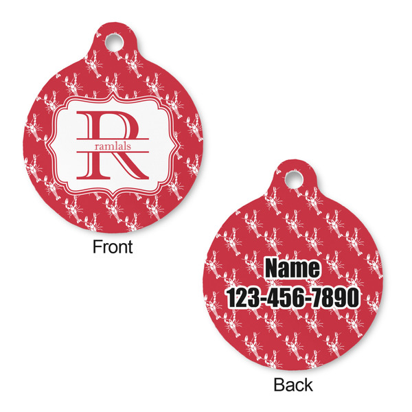 Crawfish Round Pet ID Tag - Large - Approval
