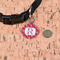 Crawfish Round Pet ID Tag - Small - In Context