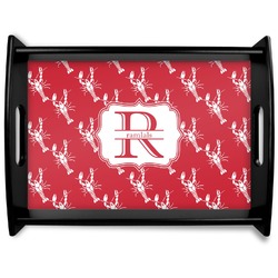Crawfish Black Wooden Tray - Large (Personalized)