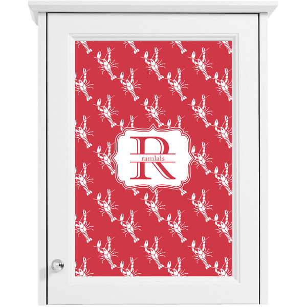 Crawfish Single White Cabinet Decal