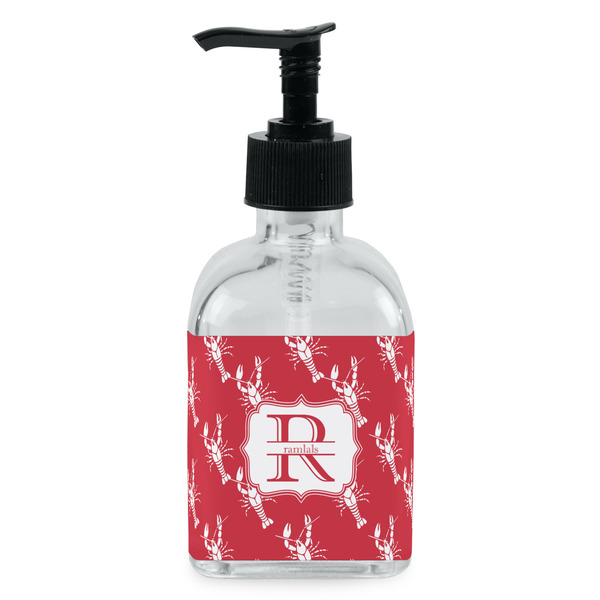 Custom Crawfish Glass Soap & Lotion Bottle - Single Bottle (Personalized)
