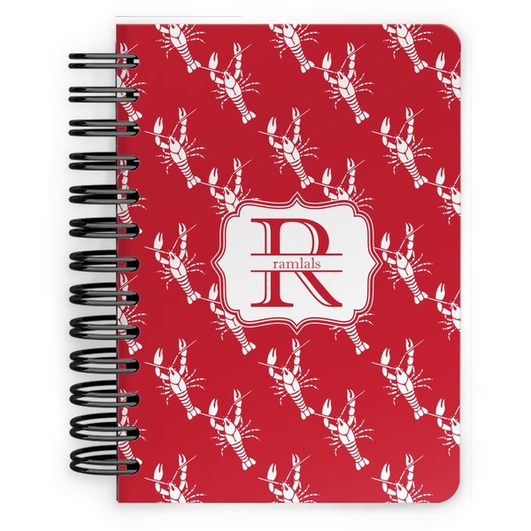 Custom Crawfish Spiral Notebook - 5x7 w/ Name and Initial