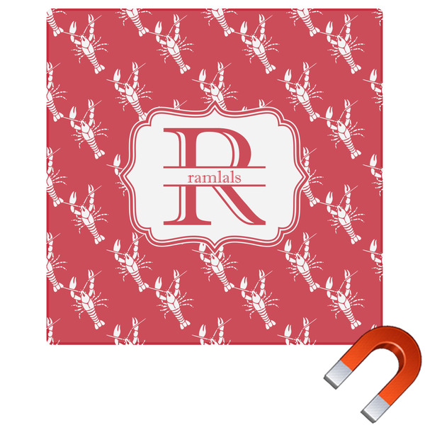 Custom Crawfish Square Car Magnet - 6" (Personalized)