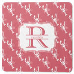Crawfish Square Rubber Backed Coaster (Personalized)