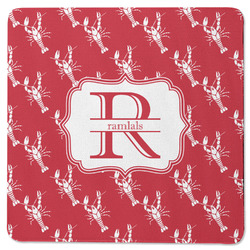 Crawfish Square Rubber Backed Coaster (Personalized)