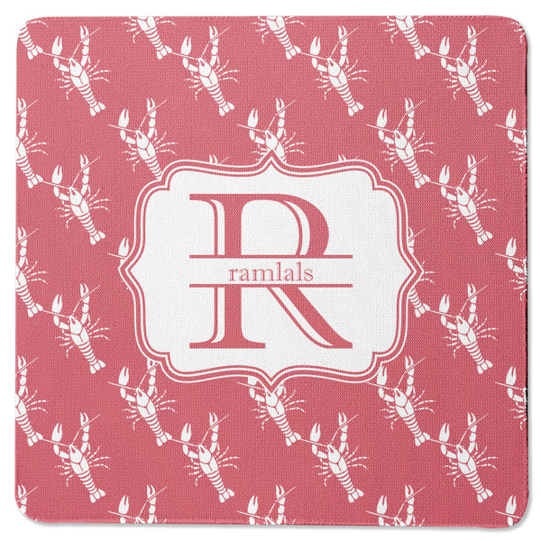 Crawfish Square Coaster Rubber Back - Single