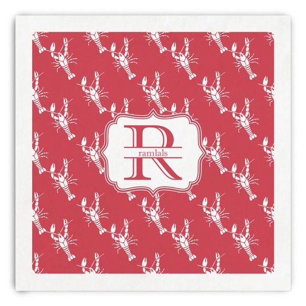 Custom Crawfish Paper Dinner Napkins (Personalized)