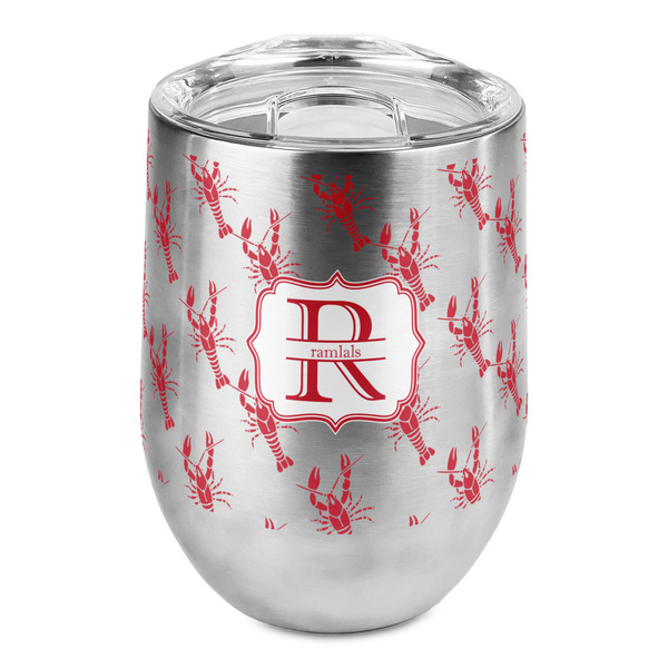 Custom Crawfish Stemless Wine Tumbler - Full Print (Personalized)