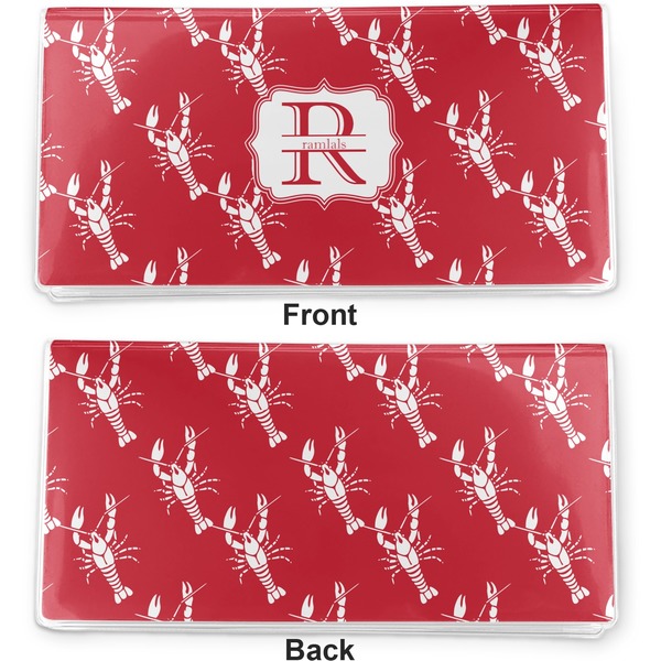 Crawfish Vinyl Check Book Cover - Front and Back