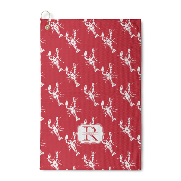 Custom Crawfish Waffle Weave Golf Towel (Personalized)
