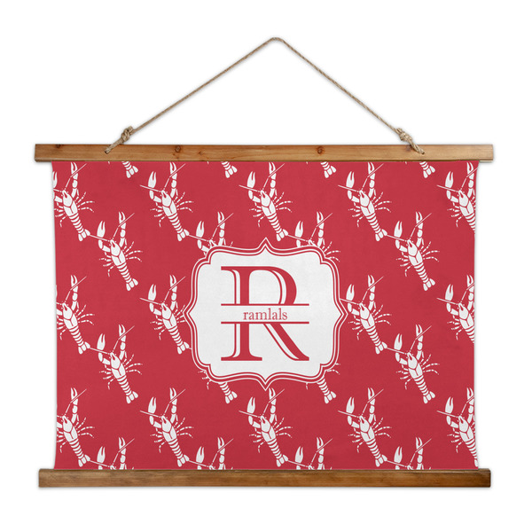 Custom Crawfish Wall Hanging Tapestry - Wide (Personalized)