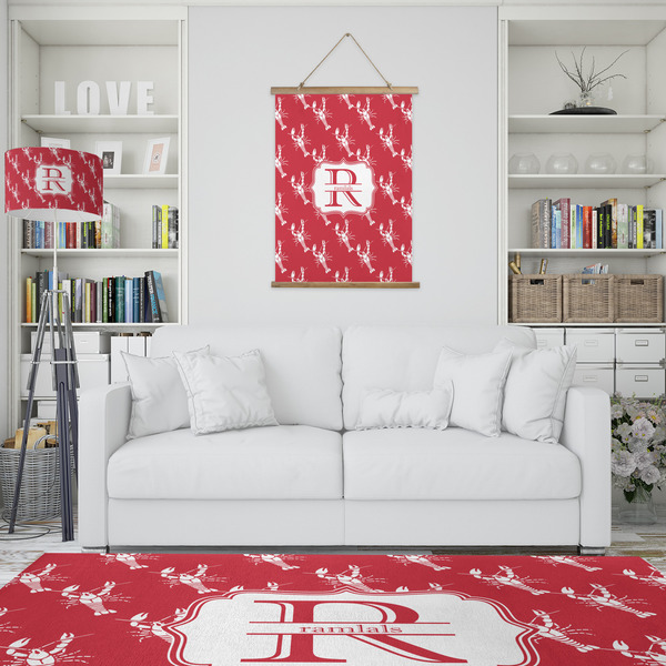 Crawfish Wall Hanging Tapestry - Portrait - IN CONTEXT