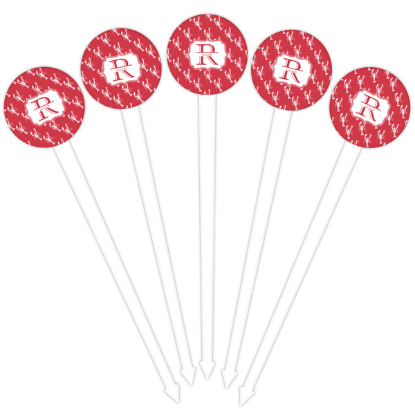 Crawfish White Plastic 4" Food Pick - Round - Fan View