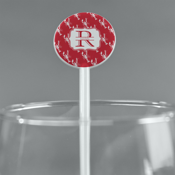 Crawfish White Plastic 5.5" Stir Stick - Round - Main