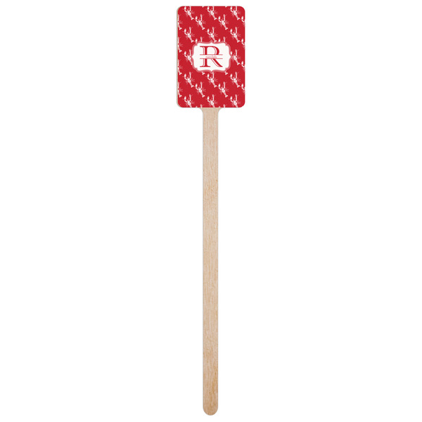 Crawfish Wooden 6.25" Stir Stick - Rectangular - Single Stick