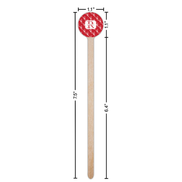 Crawfish Wooden 7.5" Stir Stick - Round - Dimensions