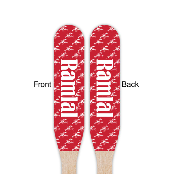 Crawfish Wooden Food Pick - Paddle - Double Sided - Front & Back