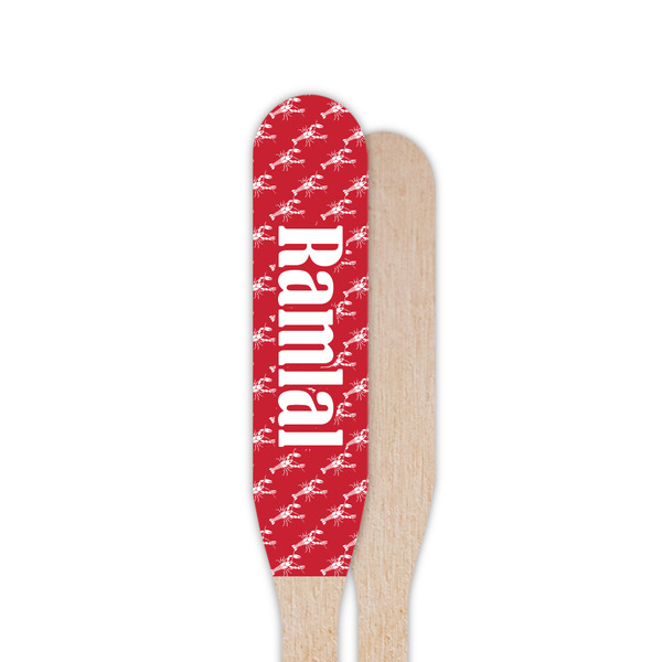 Crawfish Wooden Food Pick - Paddle - Single Sided - Front & Back
