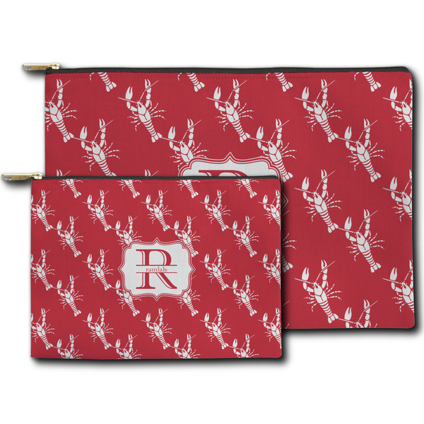 Crawfish Zippered Pouches - Size Comparison