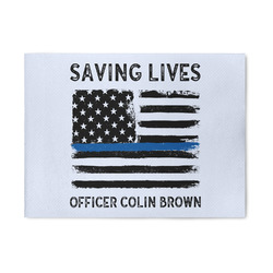 Blue Line Police Area Rug (Personalized)