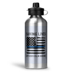 Blue Line Police Water Bottle - Aluminum - 20 oz (Personalized)