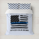 Blue Line Police Duvet Cover (Personalized)