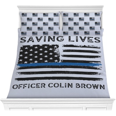 Blue Line Police Comforters (Personalized)