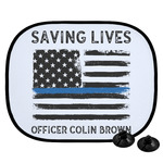 Blue Line Police Car Side Window Sun Shade (Personalized)