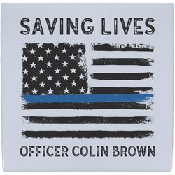 Blue Line Police Ceramic Tile Hot Pad (Personalized)